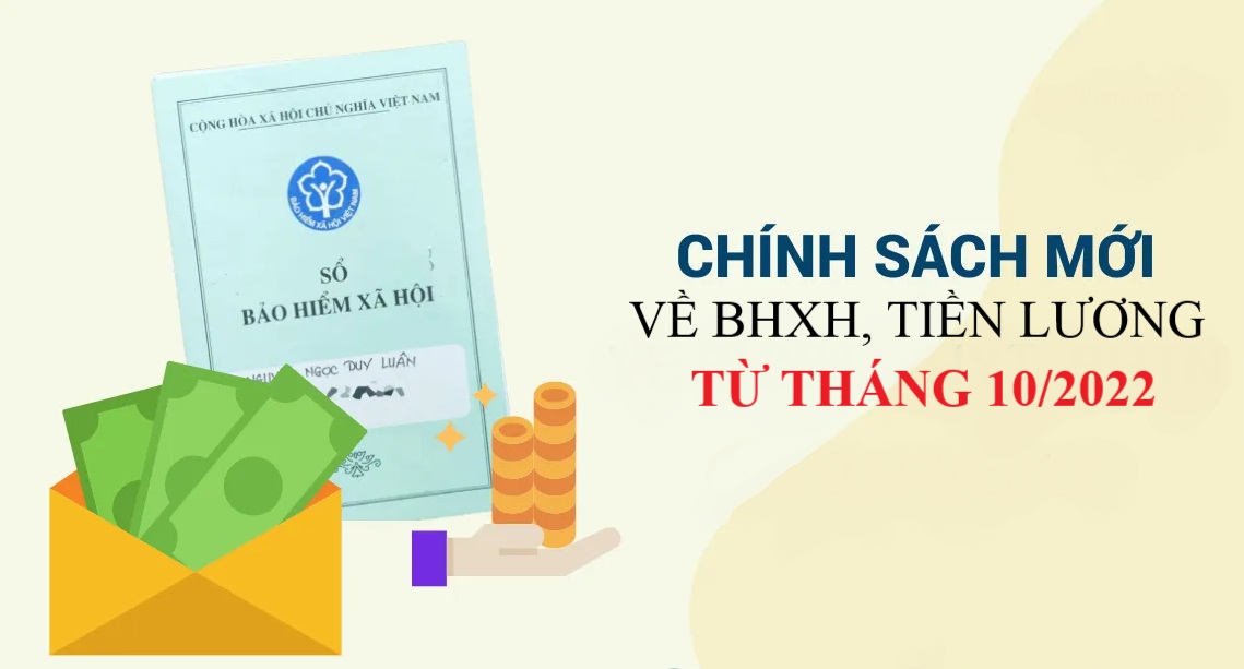 Nhiều chính sách về tiền lương, bảo hiểm có hiệu lực từ tháng 10/2022