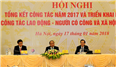 Bộ Lao động – Thương binh và Xã hội tổ chức Hội nghị trực tuyến toàn quốc tổng kết công tác năm 2017 và triển khai nhiệm vụ công tác Lao động – Người có công và Xã hội năm 2018