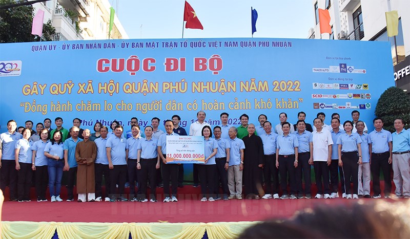 Trên 11 tỷ đồng đóng góp gây Quỹ Xã hội quận Phú Nhuận năm 2022